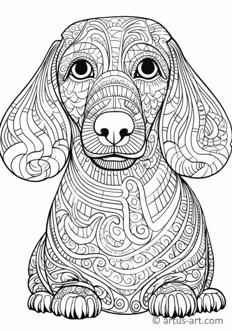 Dachshund Coloring Page For Kids